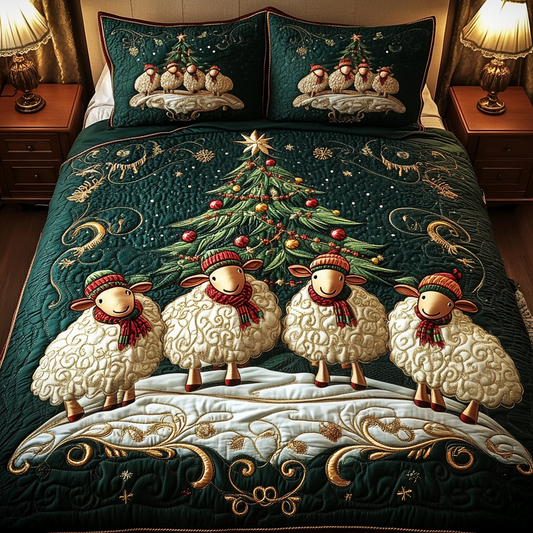 Wooly Wonderland 3-Piece Quilted Bedding Set NCU0VH1138