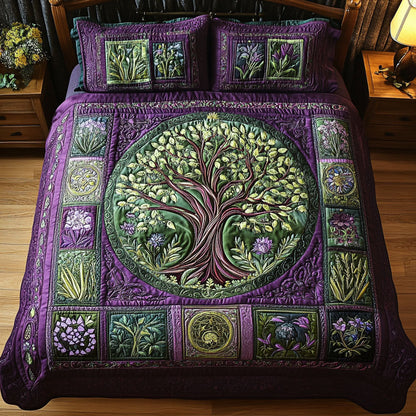 Woven Branch Dreams 3-Piece Quilted Bedding Set NCU0PT3336