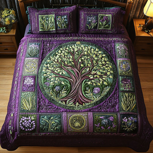 Woven Branch Dreams 3-Piece Quilted Bedding Set NCU0PT3336