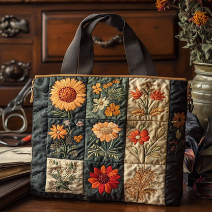 Flower Quilted Tote Bag NCU0VT209