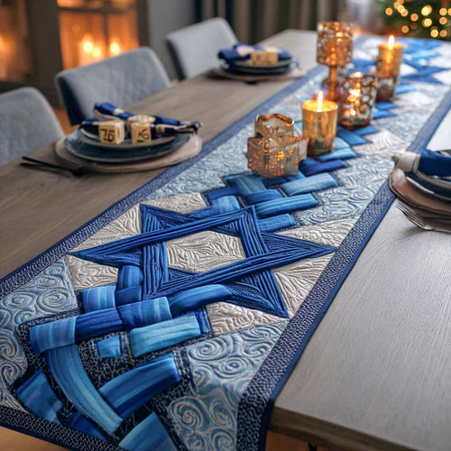 Woven Star Harmony Quilted Table Runner NCU0XD974