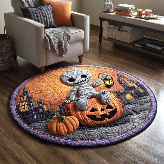 Wrapped Mystery Quilted Round Mat NCU0TD157