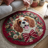 Wreath King Charles Quilted Round Mat NCU0HH455