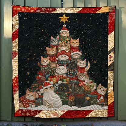 Xmas Cats Quilted Blanket NCU0TL1689