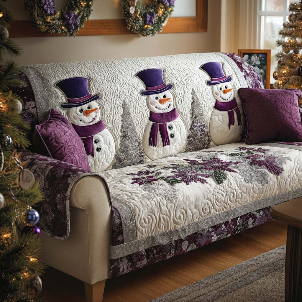 Xmas Sparkle Quilted Sofa Cover NCU0NT10971