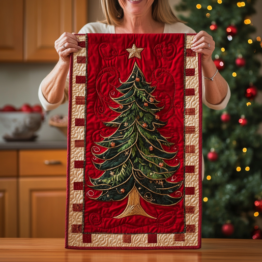 Xmas Tree Quilted Table Runner NCU0TH2272