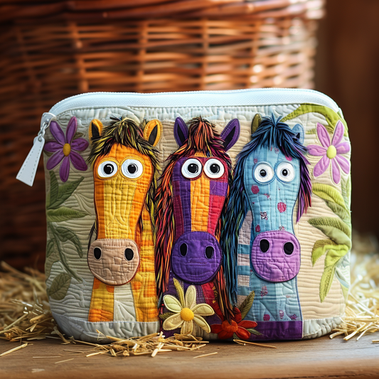 Yeehaw Vibes Quilted Zipper Pouch NCU0DV7293