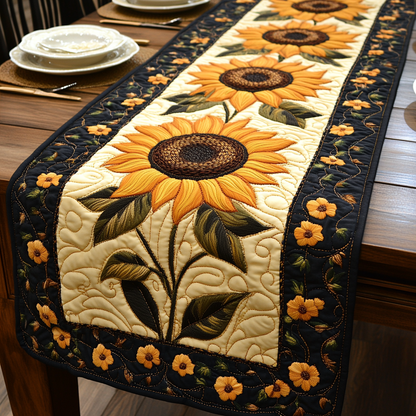 Yellow Fields Quilted Table Runner NCU0DV5347