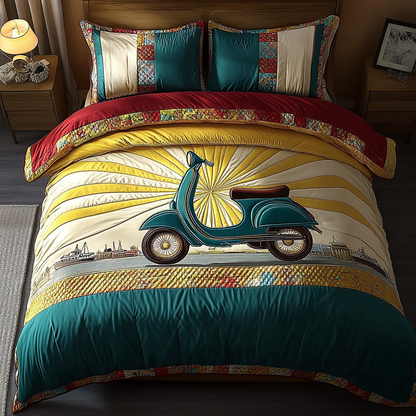 Yellow Joy 3-Piece Quilted Bedding Set NCU0DK6149