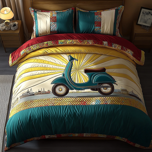 Yellow Joy 3-Piece Quilted Bedding Set NCU0DK6149
