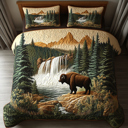Yellowstone Beauty 3-Piece Quilted Bedding Set NCU0DV5295