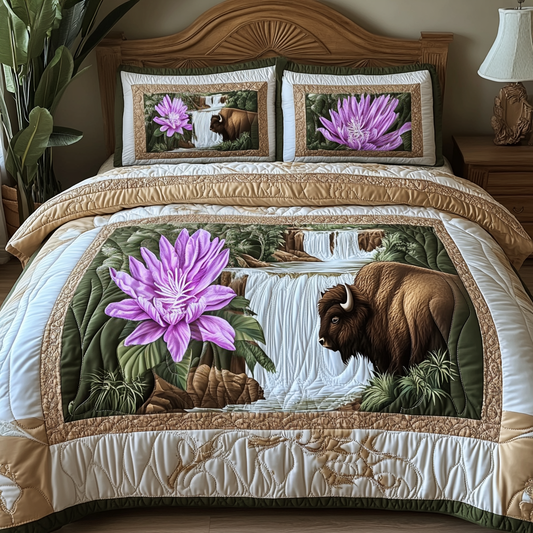 Yellowstone Bloom 3-Piece Quilted Bedding Set NCU0DV5326