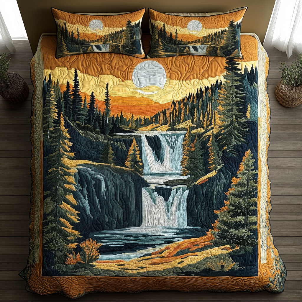 Yellowstone Charm 3-Piece Quilted Bedding Set NCU0DV5289