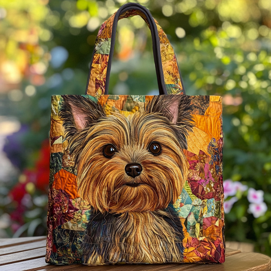 Yorkie Charm Quilted Tote Bag NCU0DK10041