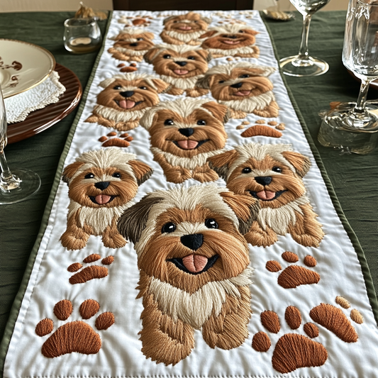 Yorkie Haven Quilted Table Runner NCU0VH4956