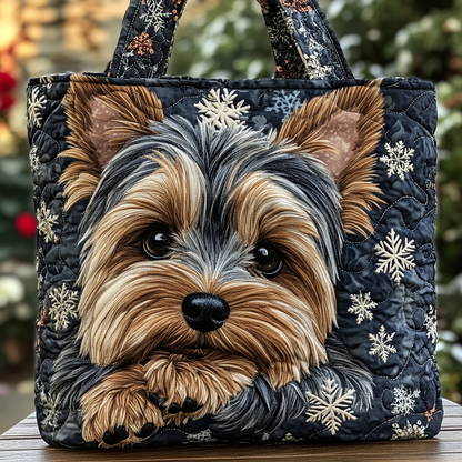 Yorkie Joy Quilted Tote Bag NCU0DK10047