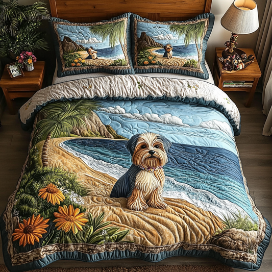 Yorkie Pride 3-Piece Quilted Bedding Set NCU0DV5604