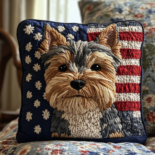 Yorkie Pride Quilted Pillow Case NCU0DV5634