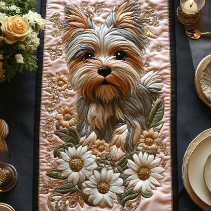 Yorkie Pride Quilted Table Runner NCU0DV5830
