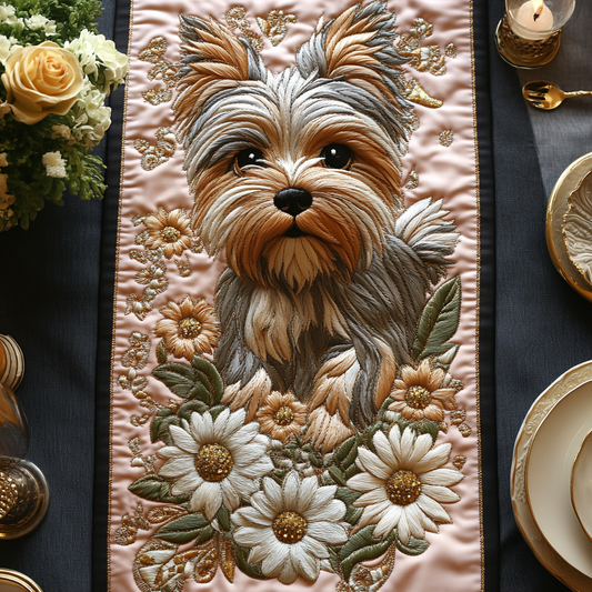 Yorkie Pride Quilted Table Runner NCU0DV5830