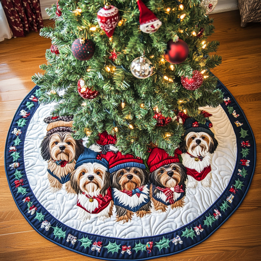 Yorkshires Magic Christmas Quilted Tree Skirt NCU0DK10552