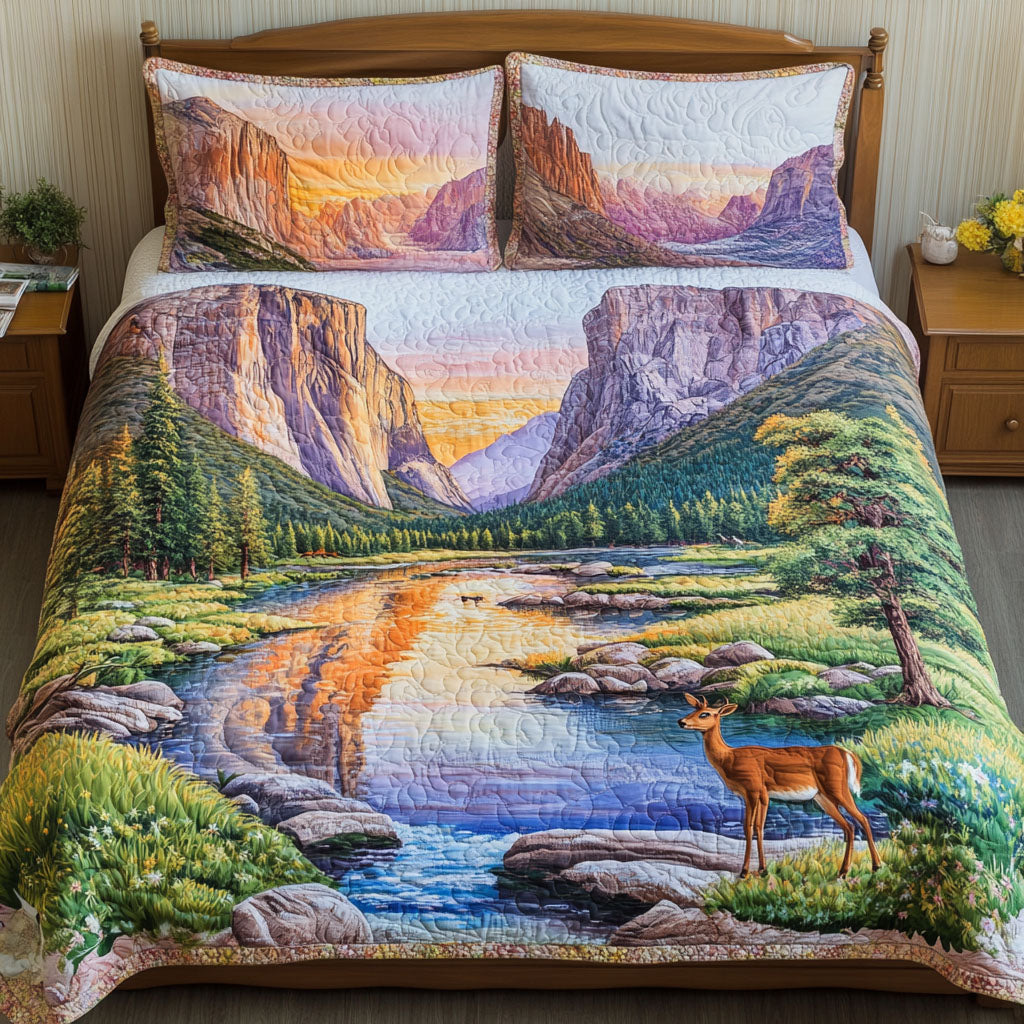 Yosemite Horizons 3-Piece Quilted Bedding Set NCU0PT6295