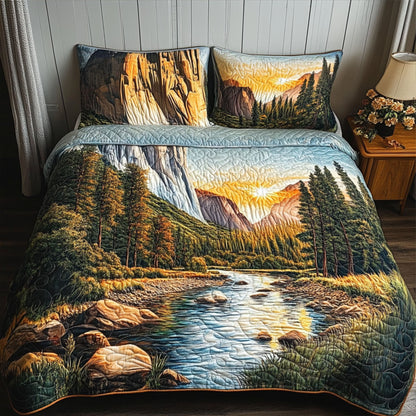 Yosemite Peaks 3-Piece Quilted Bedding Set NCU0PT6296