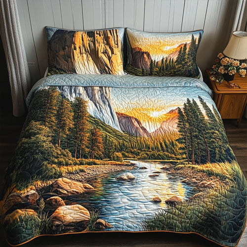 Yosemite Peaks 3-Piece Quilted Bedding Set NCU0PT6296