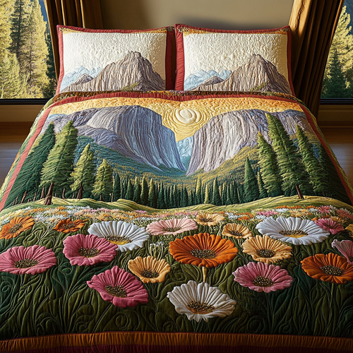 Yosemite Poppy Charm 3-Piece Quilted Bedding Set NCU0DV5400