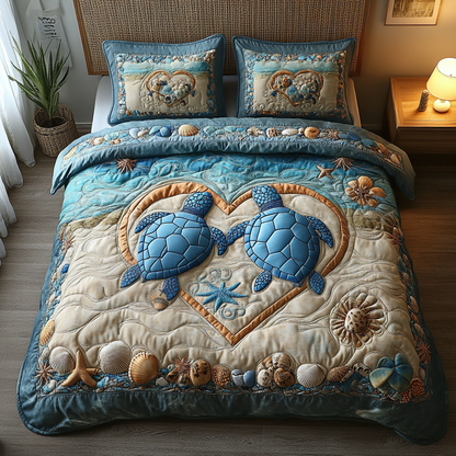 You And Me Turtle 3-Piece Quilted Bedding Set NCU0DV2328