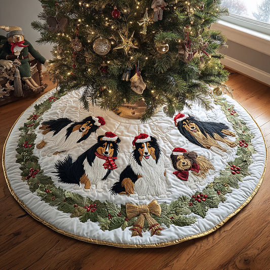 Yule Guardian Christmas Quilted Tree Skirt NCU0DV8387
