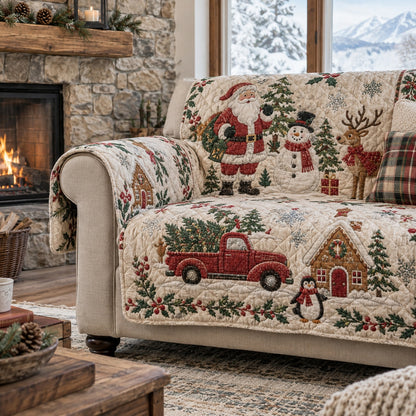 Yule Vintage Hauler Quilted Sofa Cover NCU0VL4047