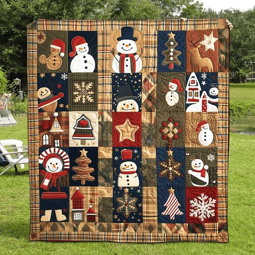 Yuletide Patchwork Quilted Blanket NCU0TH1025