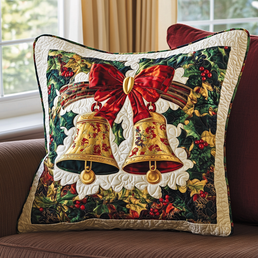 Yuletide Bells Quilted Pillow Case NCU0VH935