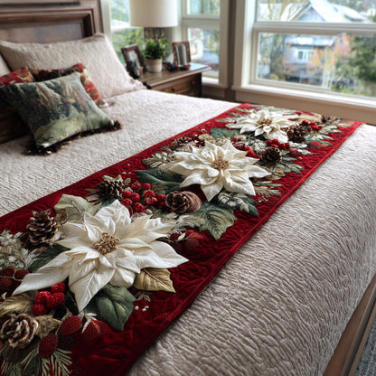 Yuletide Bloom Quilted Bed Runner NCU0DV7606