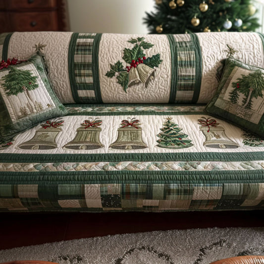 Yuletide Charm Quilted Sofa Cover NCU0PT9685
