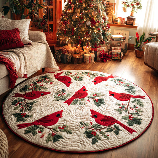 Yuletide Gathering Quilted Round Mat NCU0TV350