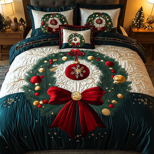 Yuletide Gemstone 3-Piece Quilted Bedding Set NCU0DK2554