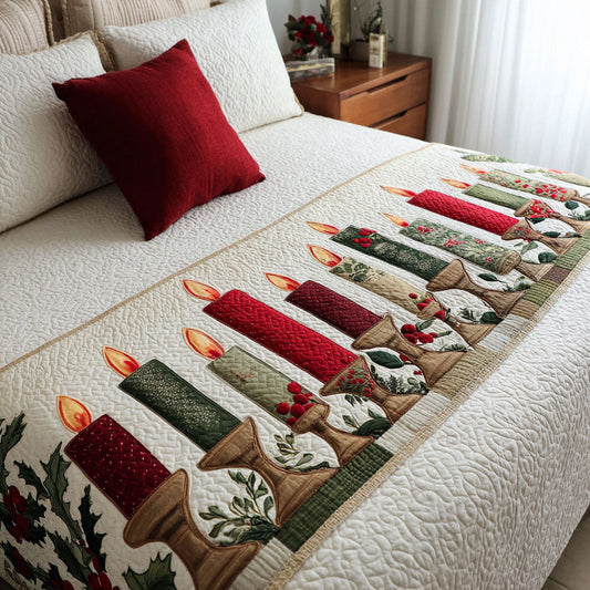 Yuletide Glow Quilted Bed Runner NCU0PT9647