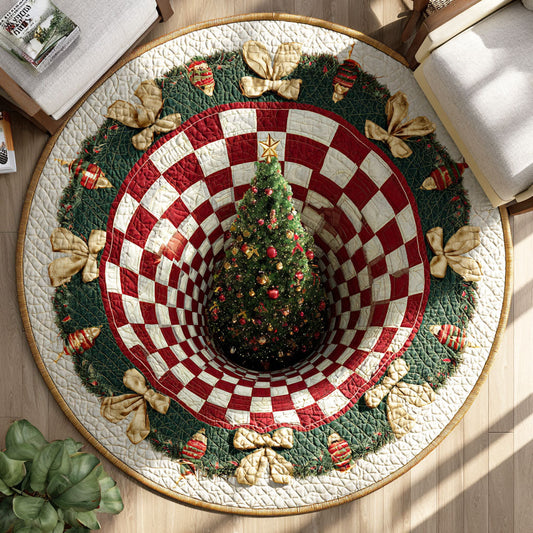 Yuletide Glow Quilted Round Mat NCU0TD363