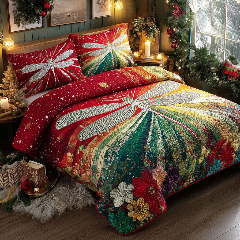 Yuletide Lightwing 3-Piece Quilted Bedding Set NCU0PT10673