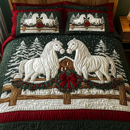 Yuletide Pair 3-Piece Quilted Bedding Set NCU0VH887