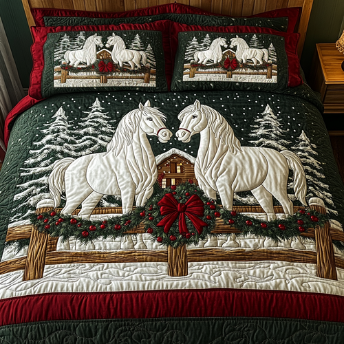 Yuletide Pair 3-Piece Quilted Bedding Set NCU0VH887