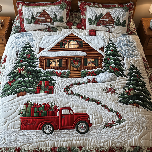Yuletide Path 3-Piece Quilted Bedding Set NCU0VH690