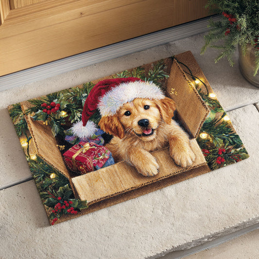 Yuletide Pup Doormat NCU0TV614