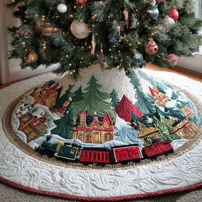 Yuletide Rail Runner Christmas Quilted Tree Skirt NCU0PT10291