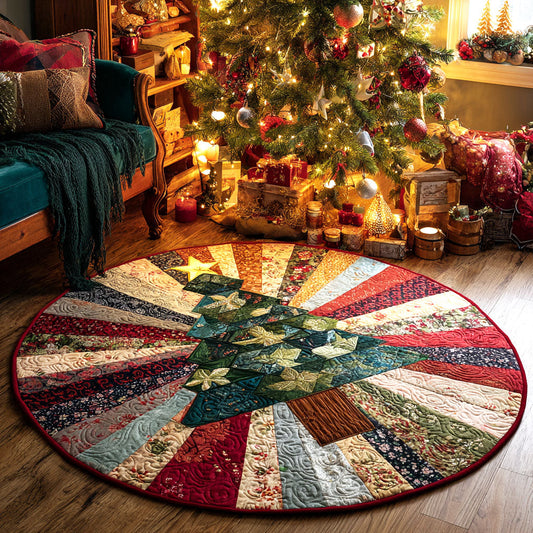 Yuletide Rays Quilted Round Mat NCU0TV303