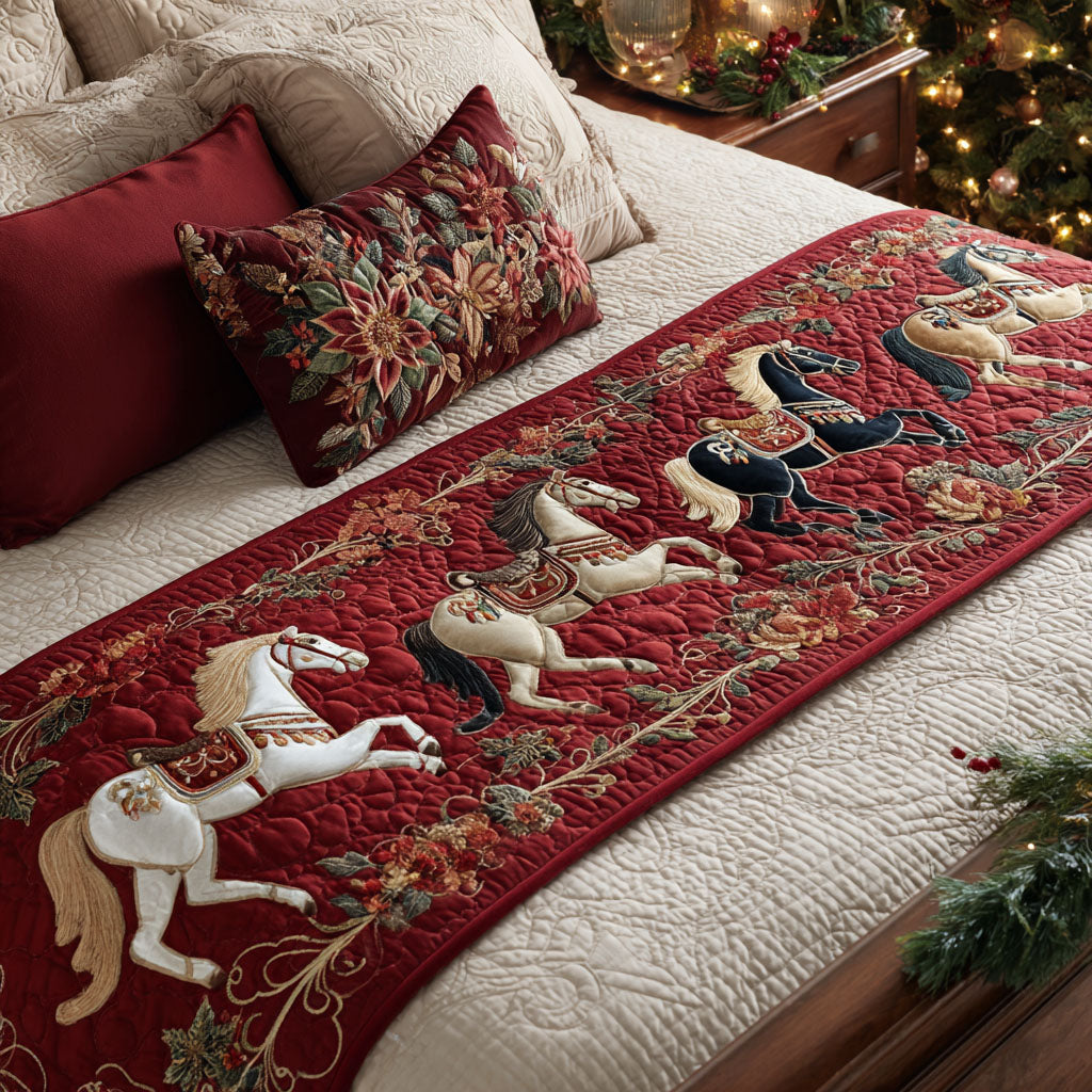 Yuletide Riders Quilted Bed Runner NCU0TV1204