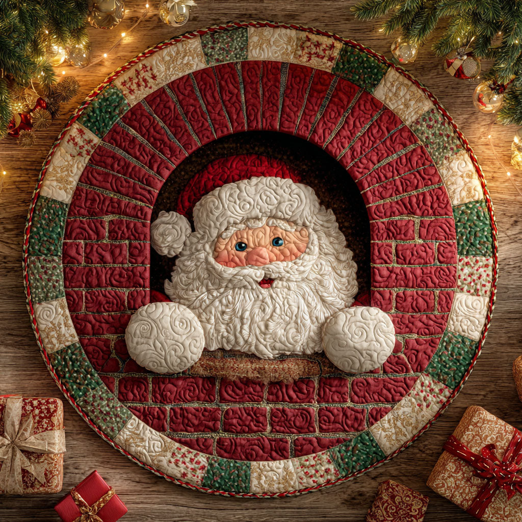 Yuletide Smile Quilted Round Mat NCU0TV1049