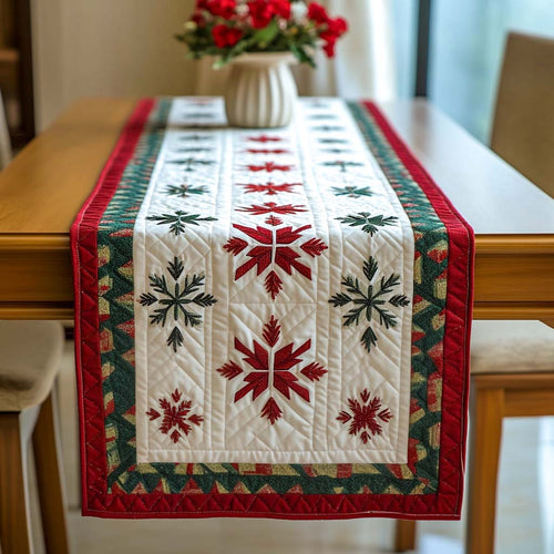 Yuletide Sparkle Quilted Table Runner NCU0NT1924